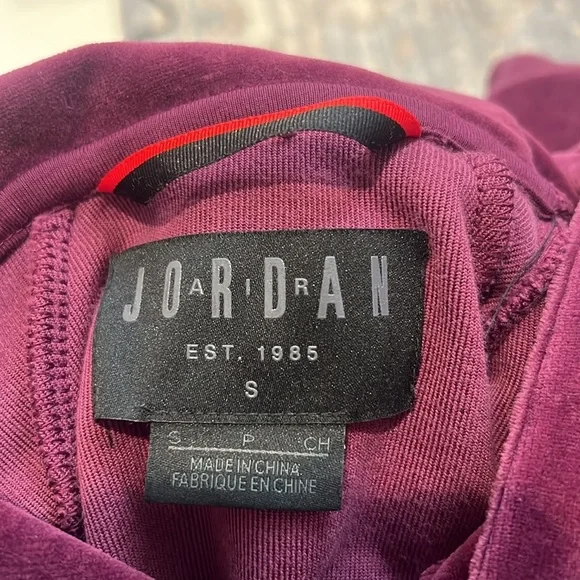 Air Jordan deep purple velour hoodie pullover size small. - Picture 8 of 10